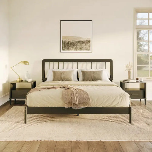 Middlebrook Designs Boho Solid Wood King Spindle Bed