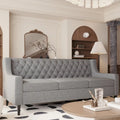 Canapé 3 places en tissu de style Mid-Century Modern avec dossier capitonné