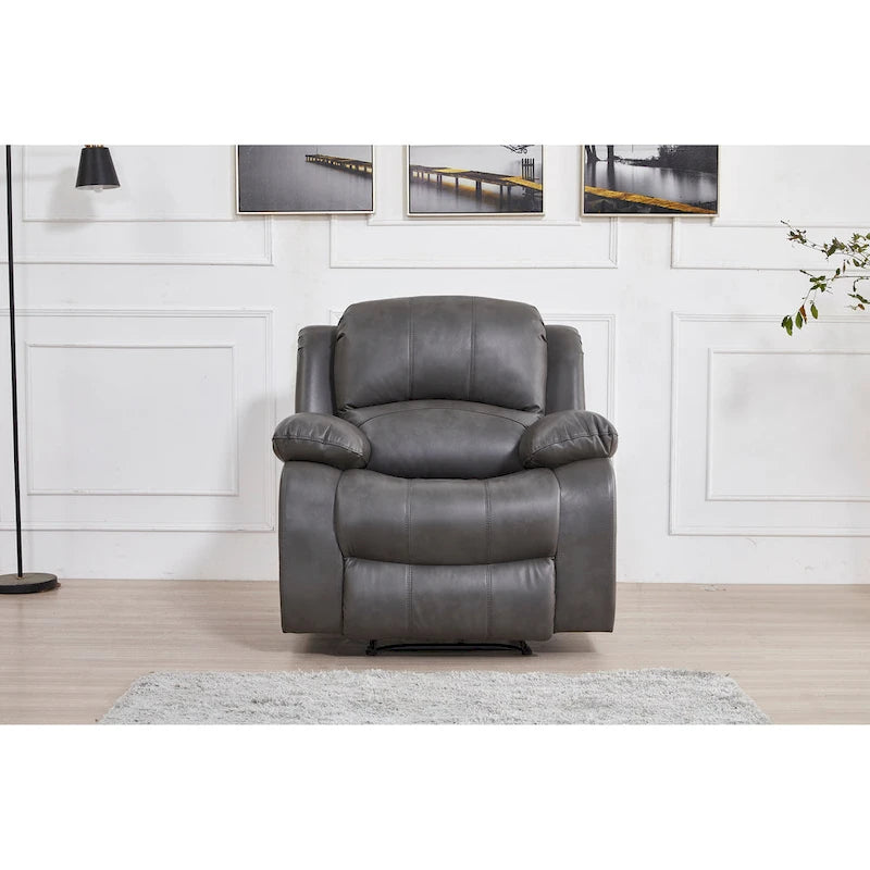 Fauteuil inclinable motorisé simple en cuir reconstitué