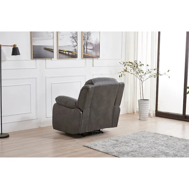 Fauteuil inclinable motorisé simple en cuir reconstitué