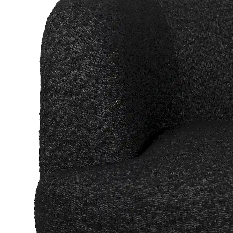 Fauteuil club pivotant rembourré en bouclette texturée