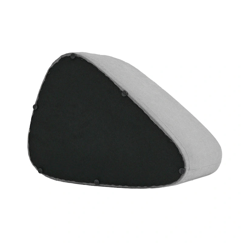 Pouf d'appoint triangulaire capitonné moderne