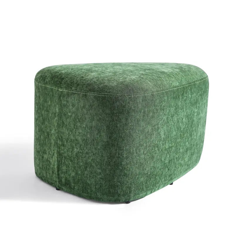 Pouf d'appoint triangulaire capitonné moderne