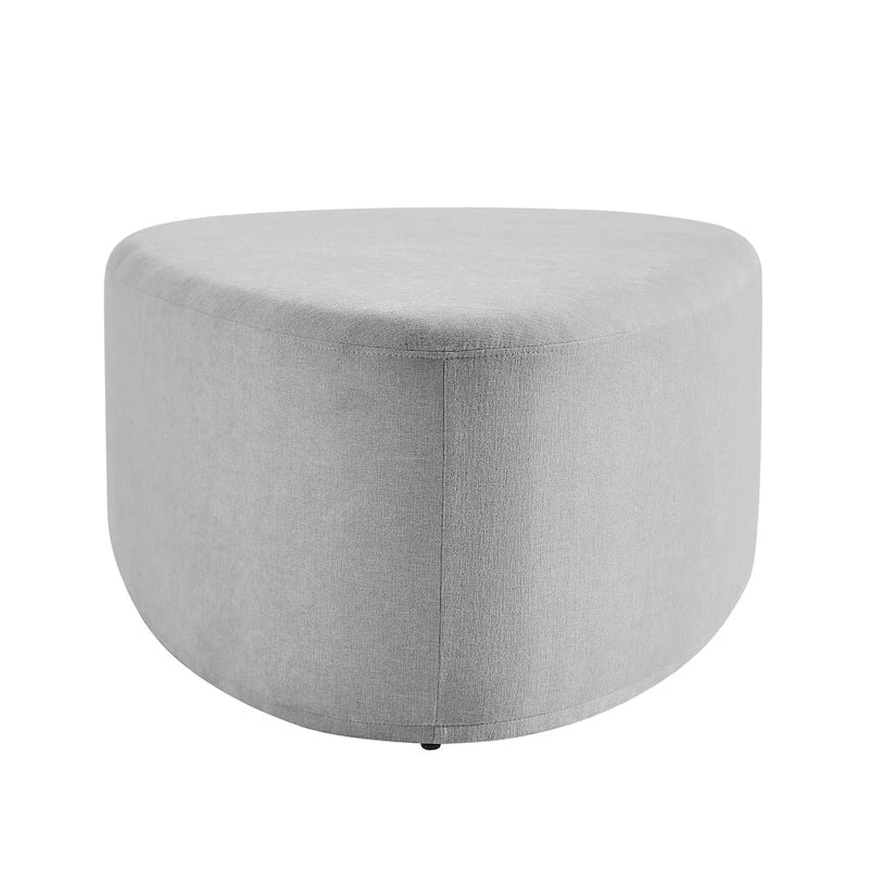 Pouf d'appoint triangulaire capitonné moderne