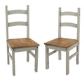 Chaises de salle à manger en bois massif style fermette