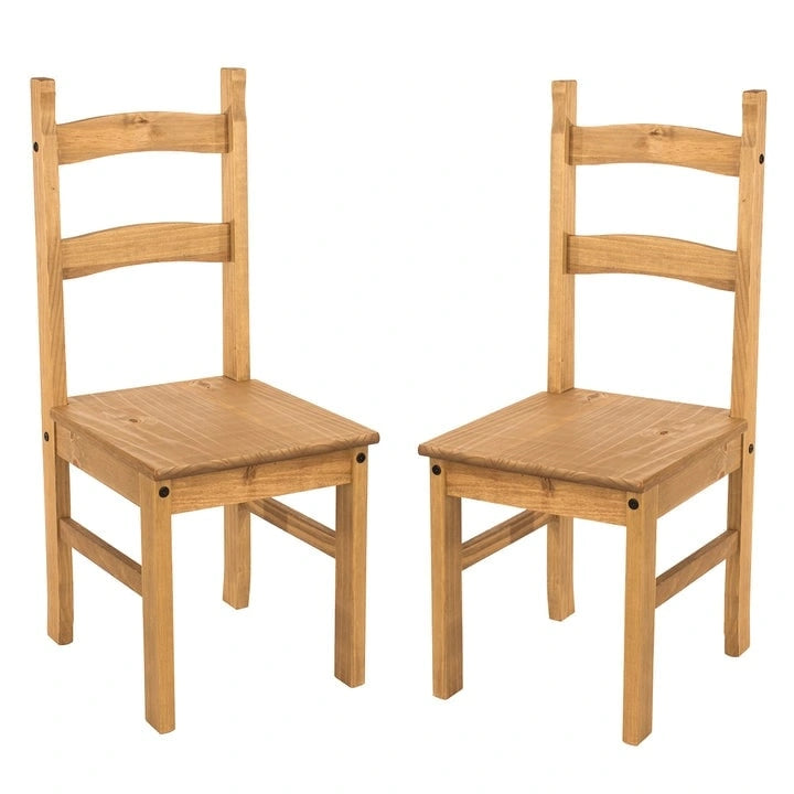 Chaises de salle à manger en bois massif style fermette