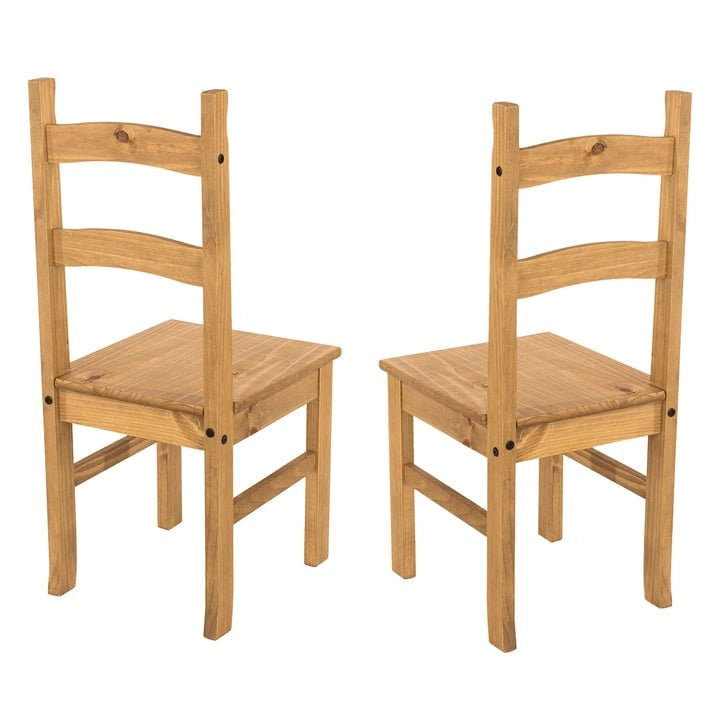 Chaises de salle à manger en bois massif style fermette