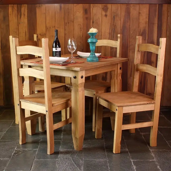 Chaises de salle à manger en bois massif style fermette