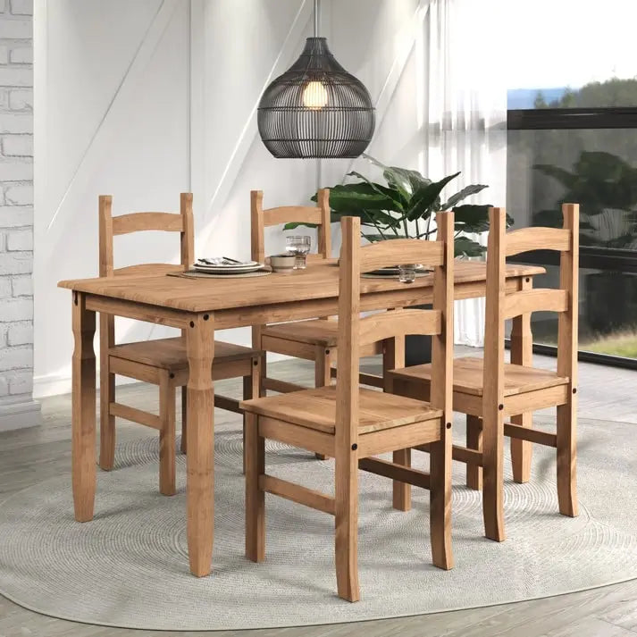 Chaises de salle à manger en bois massif style fermette