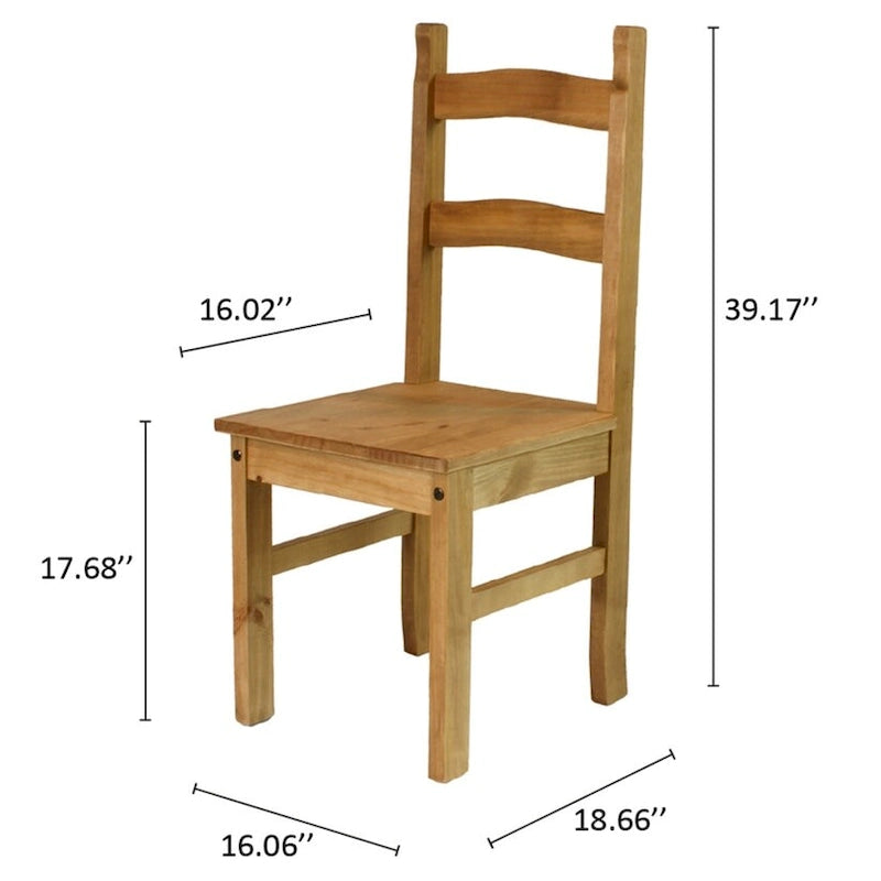 Chaises de salle à manger en bois massif style fermette