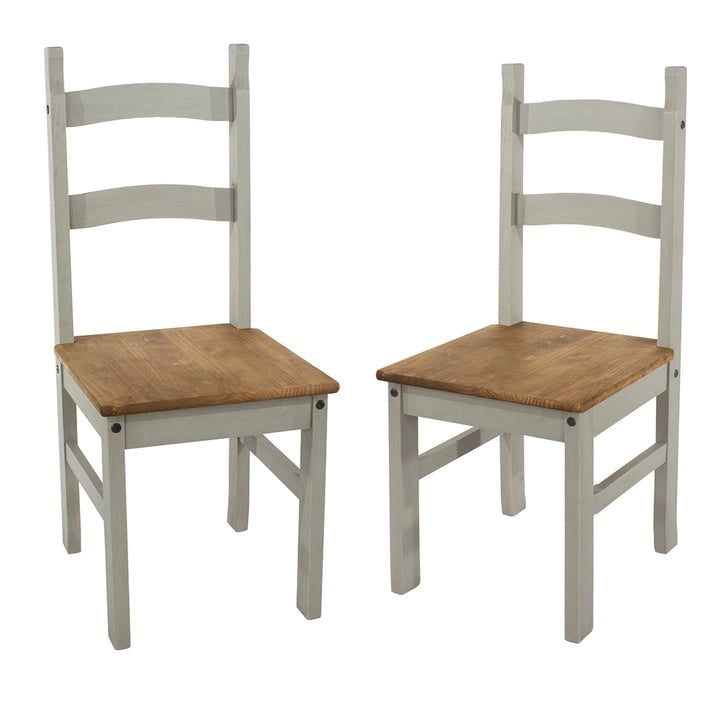 Chaises de salle à manger en bois massif style fermette