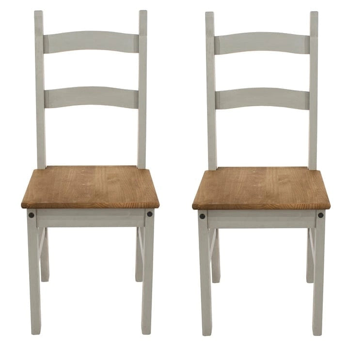 Chaises de salle à manger en bois massif style fermette