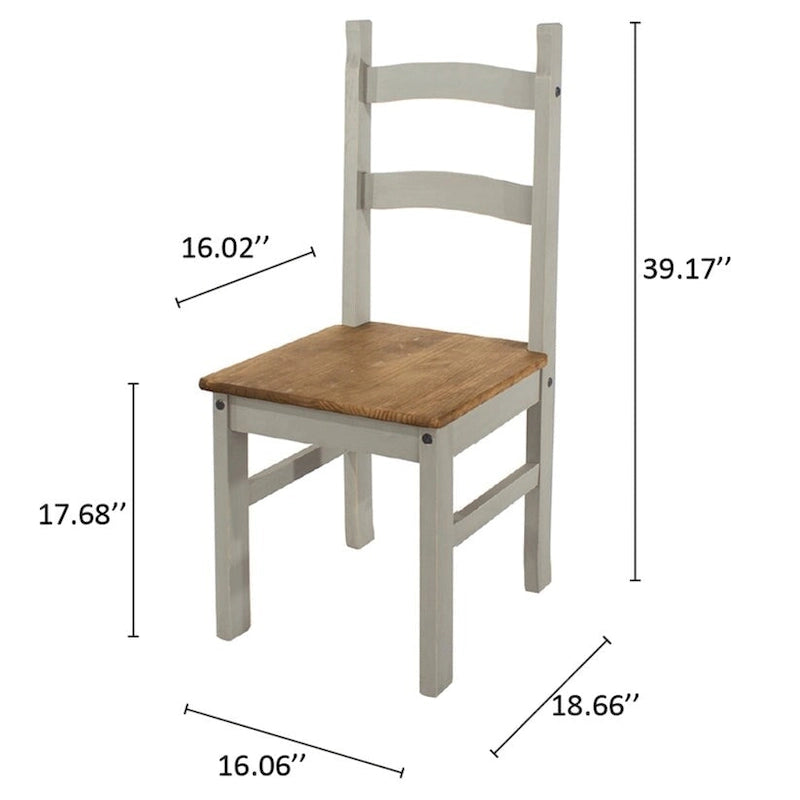 Chaises de salle à manger en bois massif style fermette