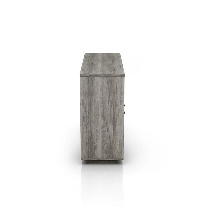 Buffet industriel à 7 tablettes avec rangement pour bouteilles de vin