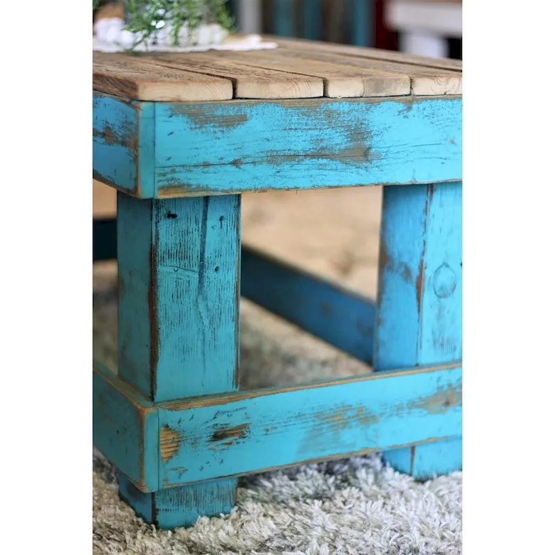 Table basse rustique faite à la main