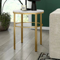 Table d'appoint ronde avec plateau en faux marbre