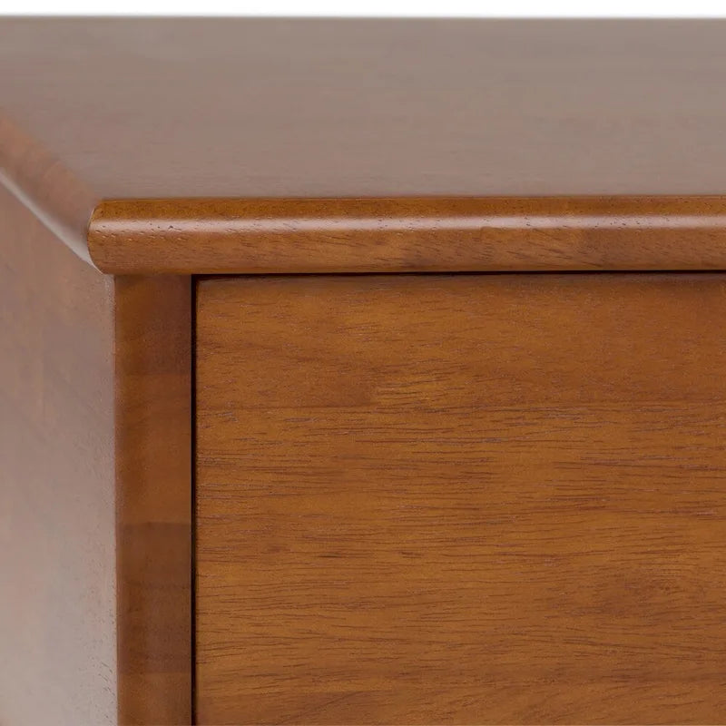 Table basse rectangulaire mi-siècle moderne en bois massif de 48 pouces de large