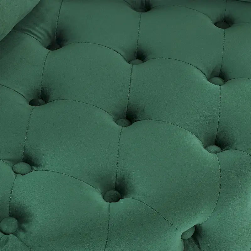 Fauteuil pivotant en velours pour salon avec capitonnage