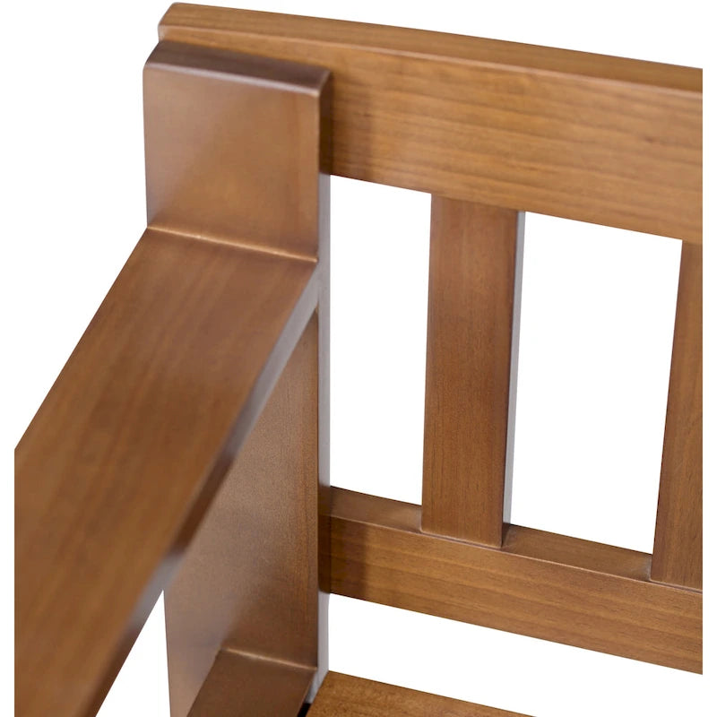 Banc de rangement contemporain en bois massif de 122 cm de large pour entrée