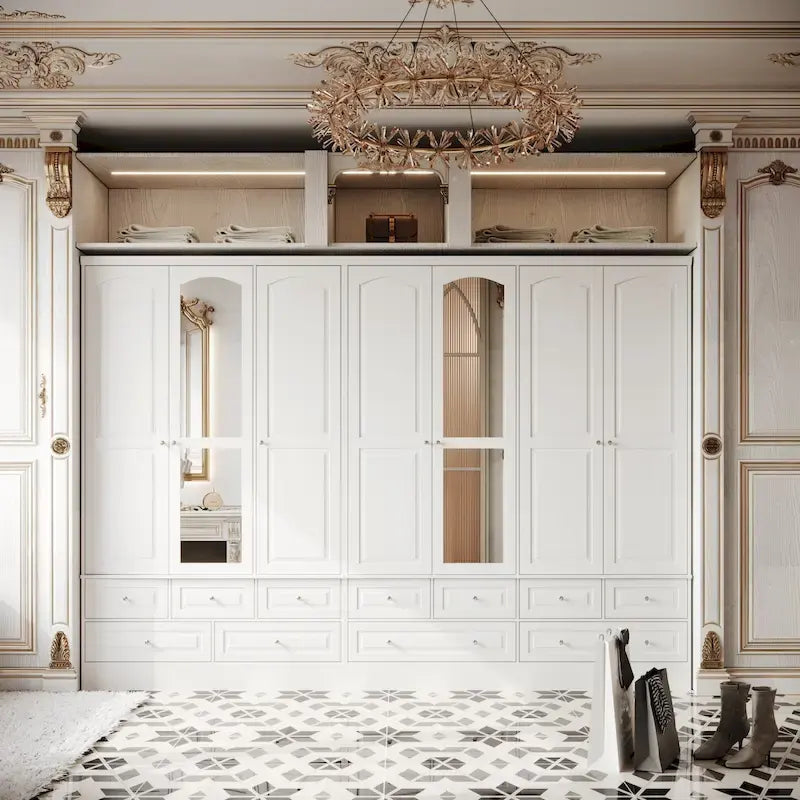 Armoires de rangement doubles avec miroirs