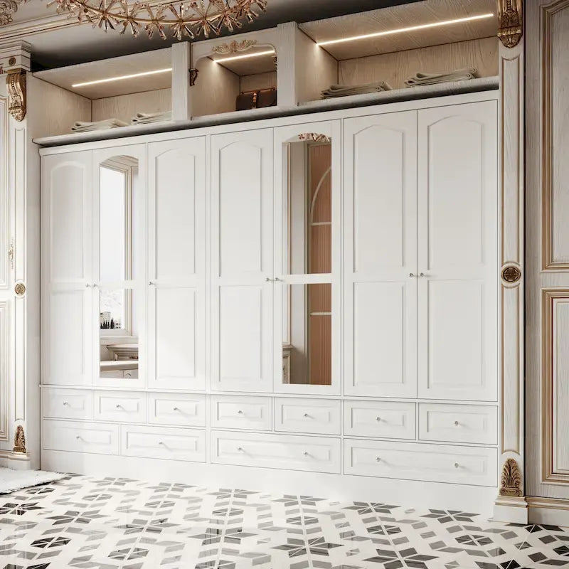 Armoires de rangement doubles avec miroirs