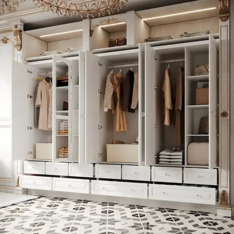 Armoires de rangement doubles avec miroirs