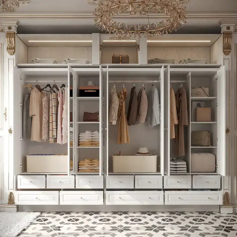 Armoires de rangement doubles avec miroirs