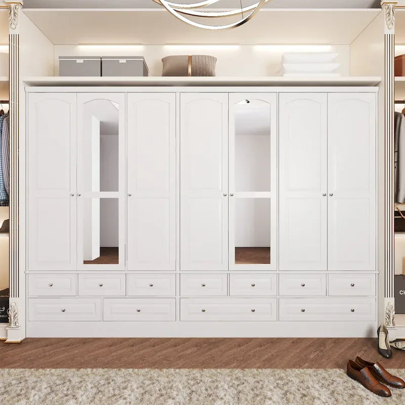 Armoires de rangement doubles avec miroirs