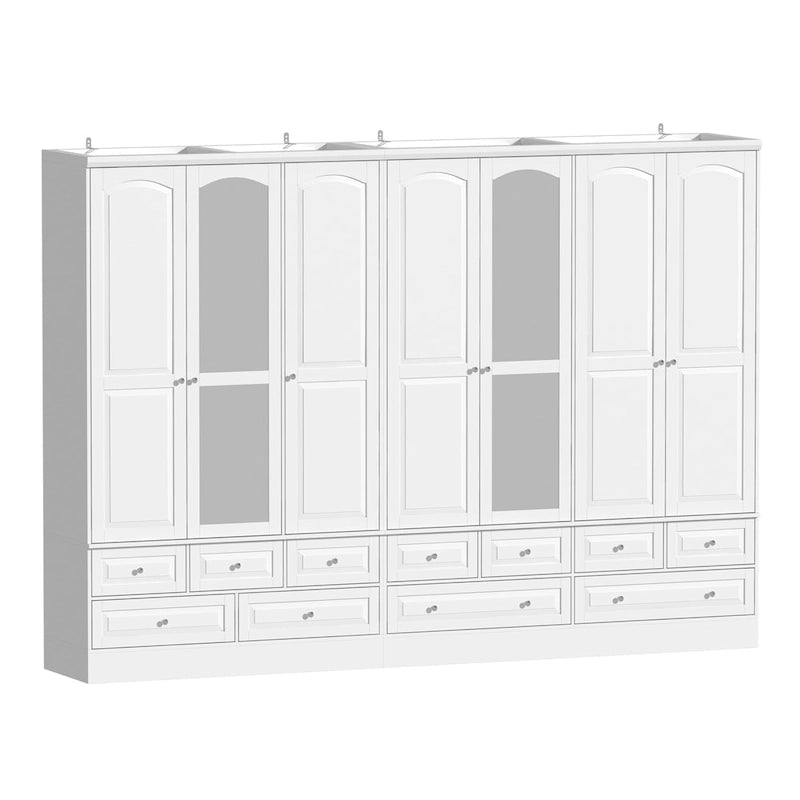 Armoires de rangement doubles avec miroirs