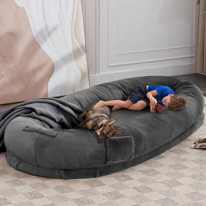 Lit géant pour chiens,Pouf géant pour chiens,Lit de sieste au sol