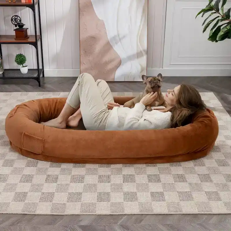 Lit géant pour chiens,Pouf géant pour chiens,Lit de sieste au sol