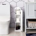 Armoire de rangement verticale blanche pour salle de bain