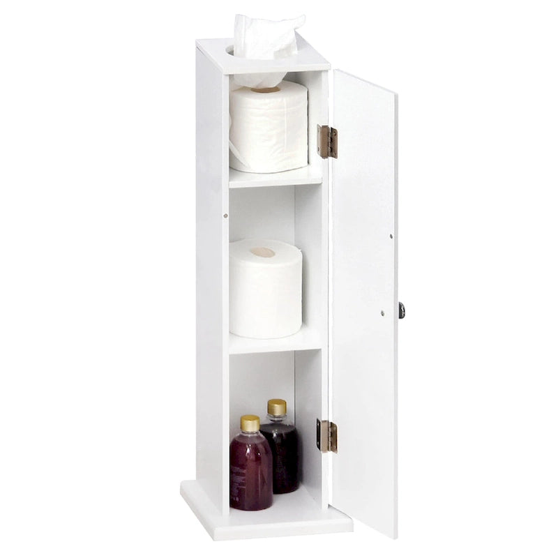 Armoire de rangement verticale blanche pour salle de bain
