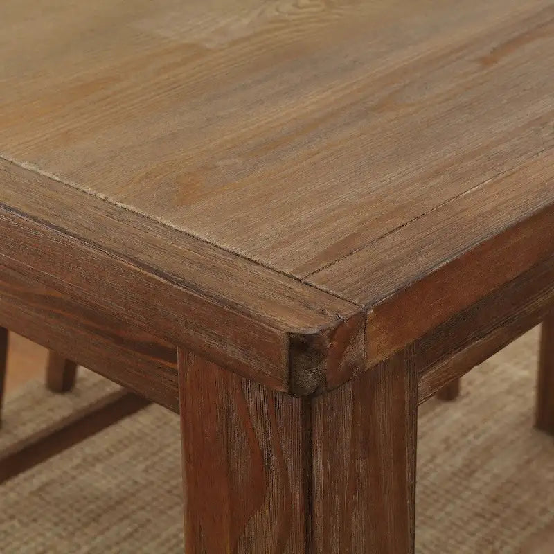 Table hauteur comptoir 60 pouces en bois massif brun rustique