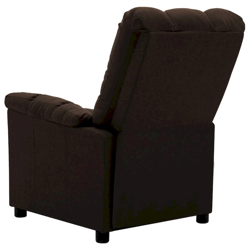 Fauteuil de massage relaxant en tissu marron foncé