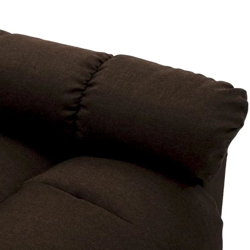 Fauteuil de massage relaxant en tissu marron foncé