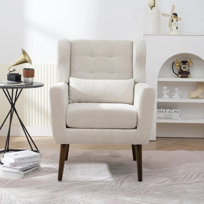 Fauteuil d'appoint moderne, Fauteuil en chenille pour salon, Fauteuil rembourré confortable