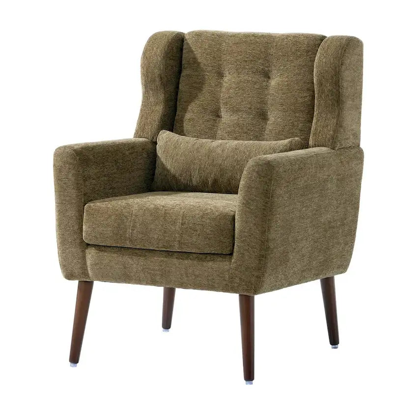 Fauteuil d'appoint moderne, Fauteuil en chenille pour salon, Fauteuil rembourré confortable