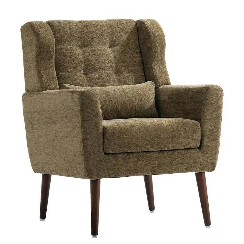 Fauteuil d'appoint moderne, Fauteuil en chenille pour salon, Fauteuil rembourré confortable