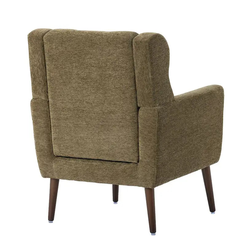 Fauteuil d'appoint moderne, Fauteuil en chenille pour salon, Fauteuil rembourré confortable