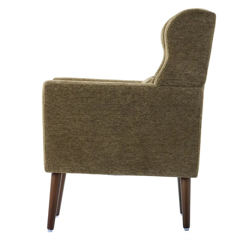 Fauteuil d'appoint moderne, Fauteuil en chenille pour salon, Fauteuil rembourré confortable
