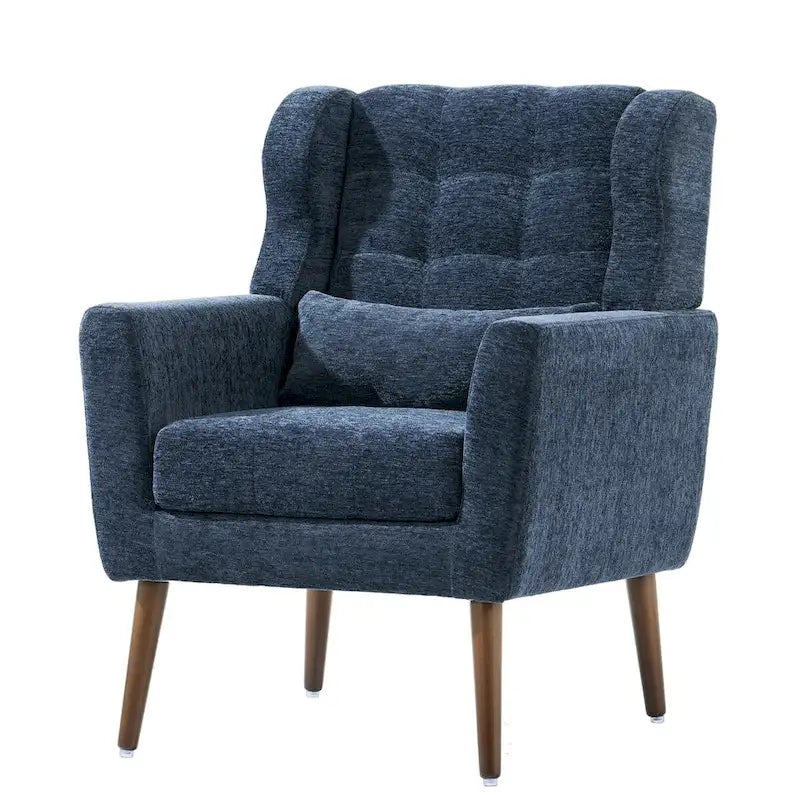 Fauteuil d'appoint moderne, Fauteuil en chenille pour salon, Fauteuil rembourré confortable