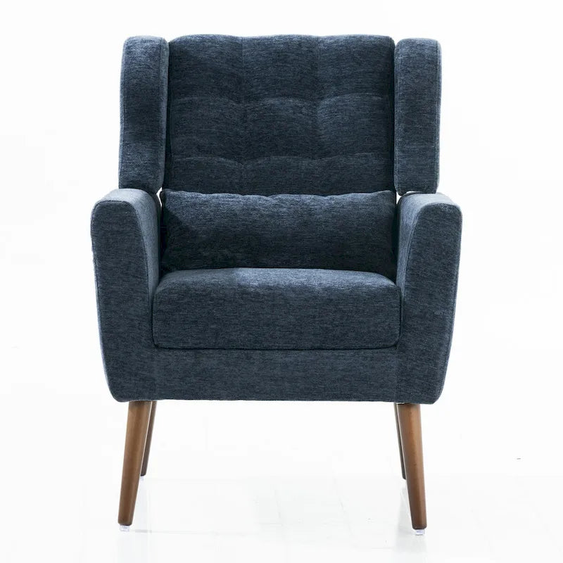 Fauteuil d'appoint moderne, Fauteuil en chenille pour salon, Fauteuil rembourré confortable