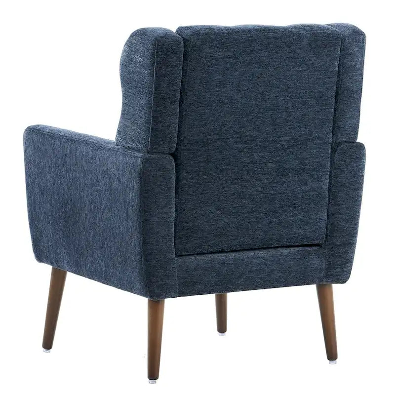Fauteuil d'appoint moderne, Fauteuil en chenille pour salon, Fauteuil rembourré confortable