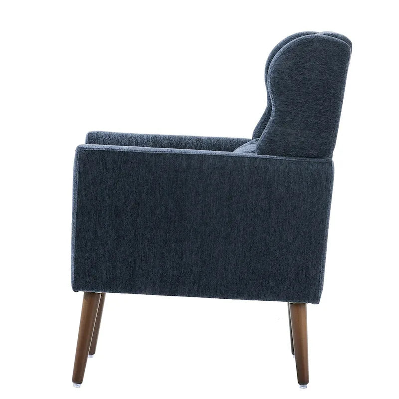 Fauteuil d'appoint moderne, Fauteuil en chenille pour salon, Fauteuil rembourré confortable