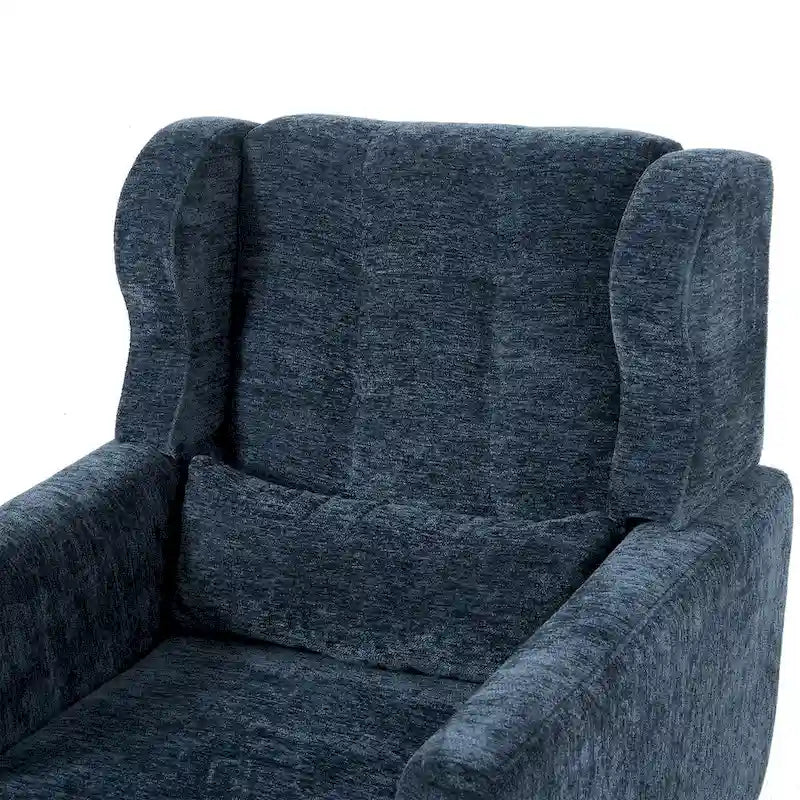Fauteuil d'appoint moderne, Fauteuil en chenille pour salon, Fauteuil rembourré confortable