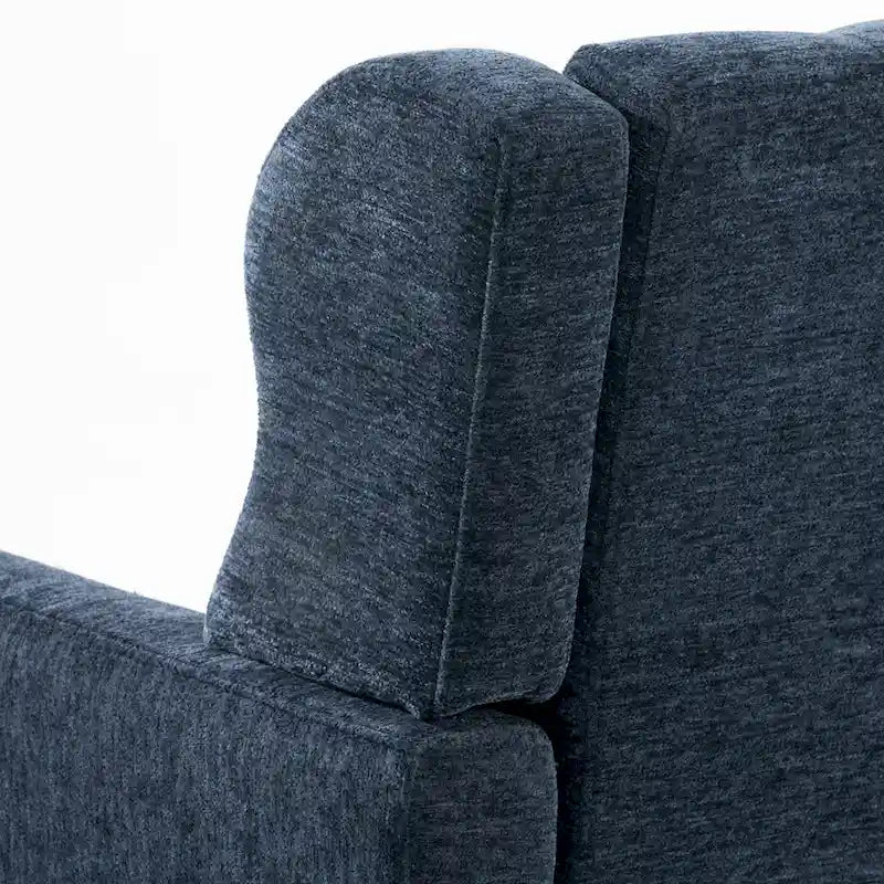 Fauteuil d'appoint moderne, Fauteuil en chenille pour salon, Fauteuil rembourré confortable