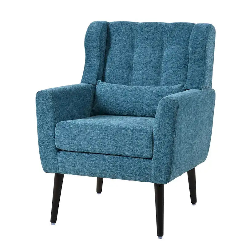 Fauteuil d'appoint moderne, Fauteuil en chenille pour salon, Fauteuil rembourré confortable