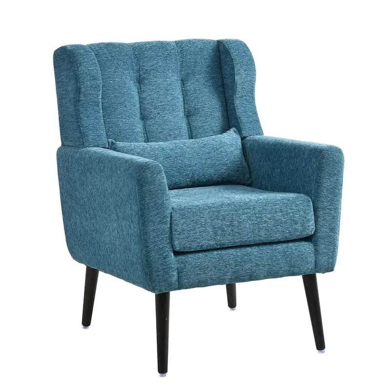 Fauteuil d'appoint moderne, Fauteuil en chenille pour salon, Fauteuil rembourré confortable