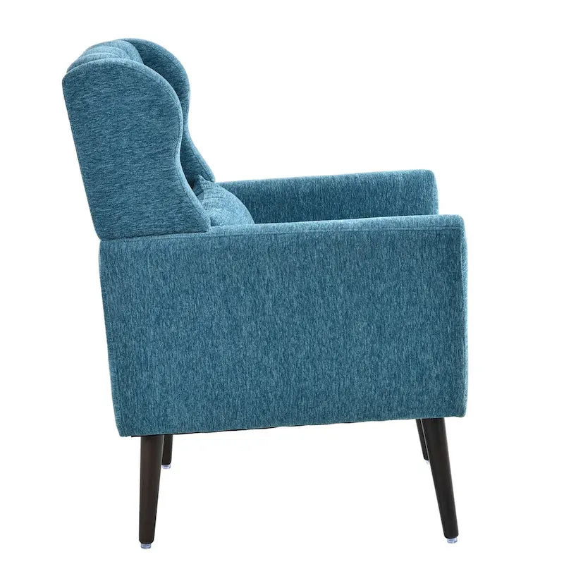 Fauteuil d'appoint moderne, Fauteuil en chenille pour salon, Fauteuil rembourré confortable